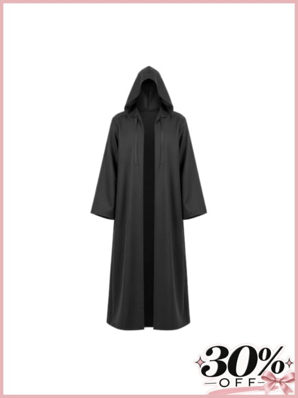 Unisex Adult Hooded Cloak Cosplay Robe Knight Warlock Halloween Costume Cape